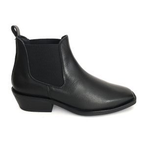 Botines cowboy chelsea para mujer en piel negro