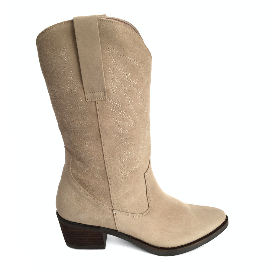 Botas cowboy para mujer en piel crudo: imagen 1