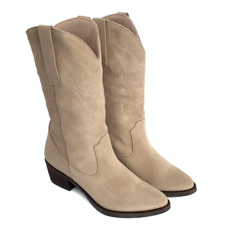 Botas cowboy para mujer en piel crudo: imagen 2