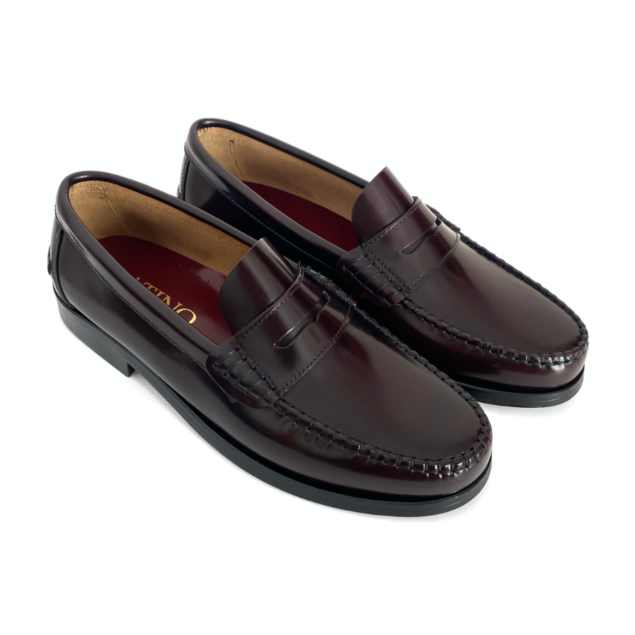 Zapatos castellanos para hombre en piel burdeos: imagen 3